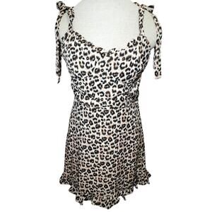 Audrey 3+1 Leopard Print Mini Dress – Size M
